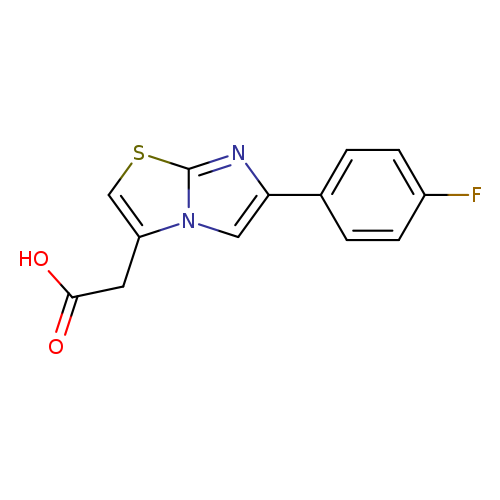 OC(=O)Cc1csc2n1cc(n2)c1ccc(cc1)F