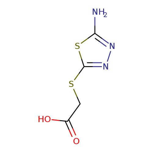 Nc1nnc(s1)SCC(=O)O