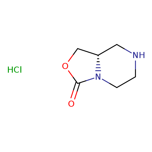 O=C1OC[C@H]2N1CCNC2.Cl