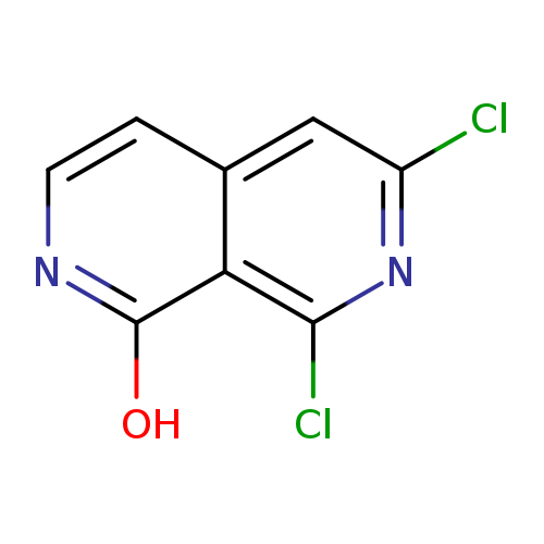 Clc1cc2ccnc(c2c(n1)Cl)O