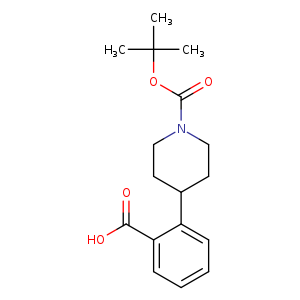 O=C(N1CCC(CC1)c1ccccc1C(=O)O)OC(C)(C)C