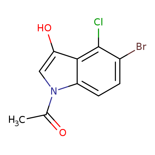 Brc1ccc2c(c1Cl)c(O)cn2C(=O)C