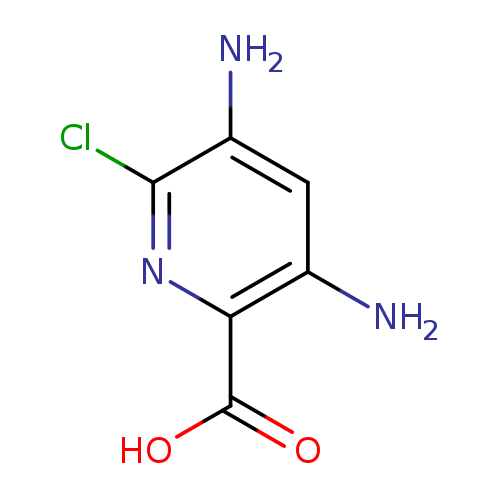OC(=O)c1nc(Cl)c(cc1N)N