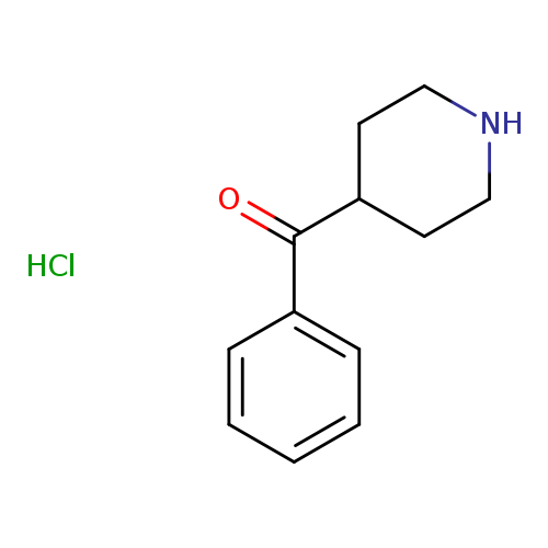 O=C(c1ccccc1)C1CCNCC1.Cl