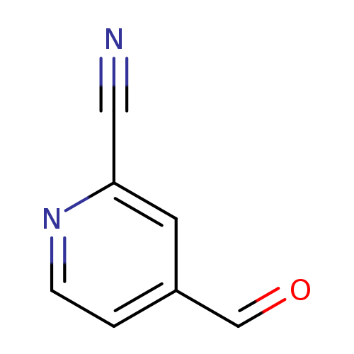 O=Cc1ccnc(c1)C#N