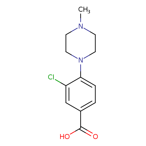 CN1CCN(CC1)c1ccc(cc1Cl)C(=O)O