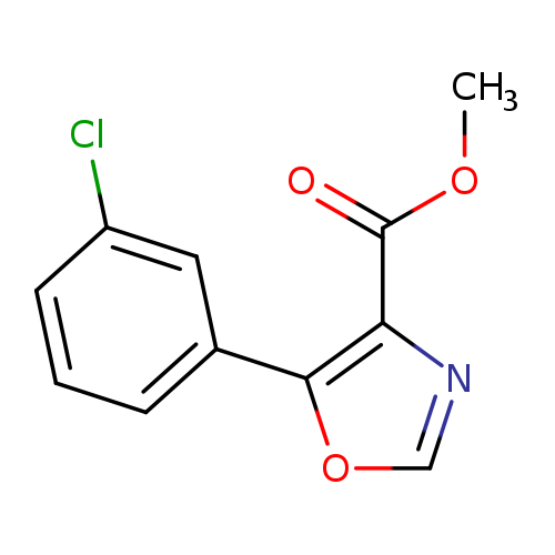 COC(=O)c1ncoc1c1cccc(c1)Cl