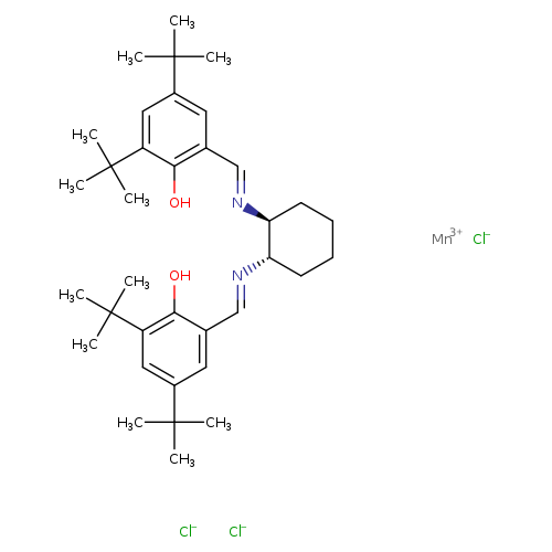 Oc1c(/C=N/[C@H]2CCCC[C@@H]2/N=C/c2cc(cc(c2O)C(C)(C)C)C(C)(C)C)cc(cc1C(C)(C)C)C(C)(C)C.[Cl-].[Cl-].[Cl-].[Mn+3]