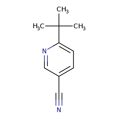 N#Cc1ccc(nc1)C(C)(C)C