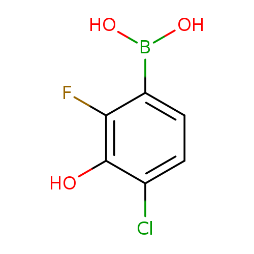 OB(c1ccc(c(c1F)O)Cl)O