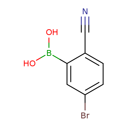 N#Cc1ccc(cc1B(O)O)Br