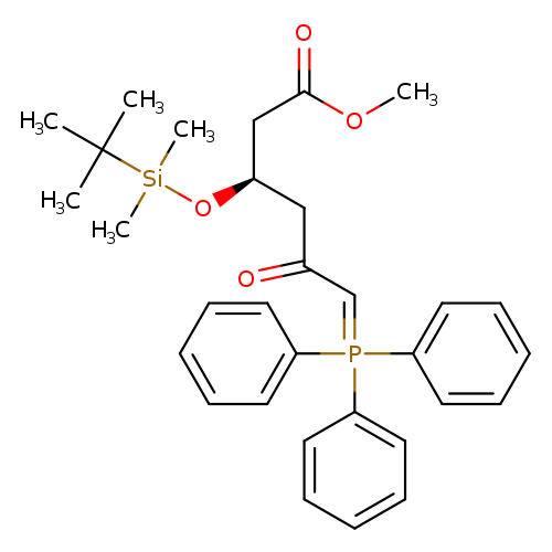 COC(=O)C[C@H](O[Si](C(C)(C)C)(C)C)CC(=O)C=P(c1ccccc1)(c1ccccc1)c1ccccc1