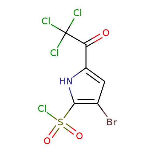 O=C(C(Cl)(Cl)Cl)c1cc(c([nH]1)S(=O)(=O)Cl)Br