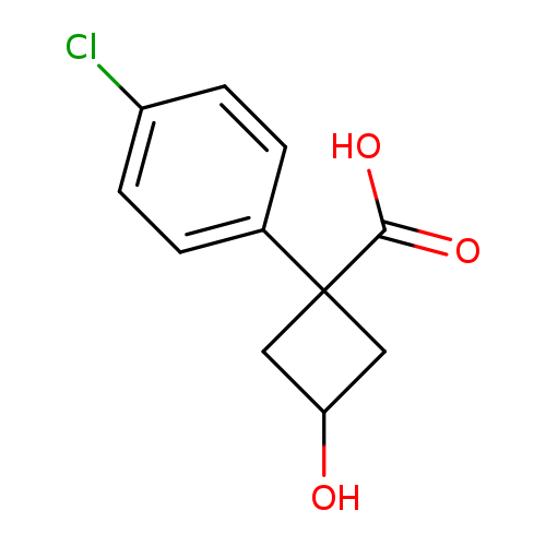 OC1CC(C1)(C(=O)O)c1ccc(cc1)Cl