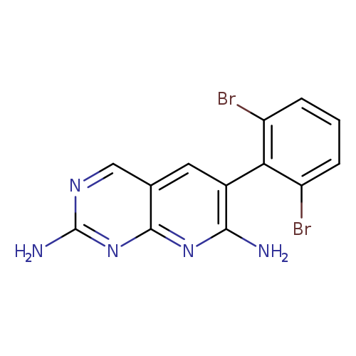 Nc1ncc2c(n1)nc(c(c2)c1c(Br)cccc1Br)N