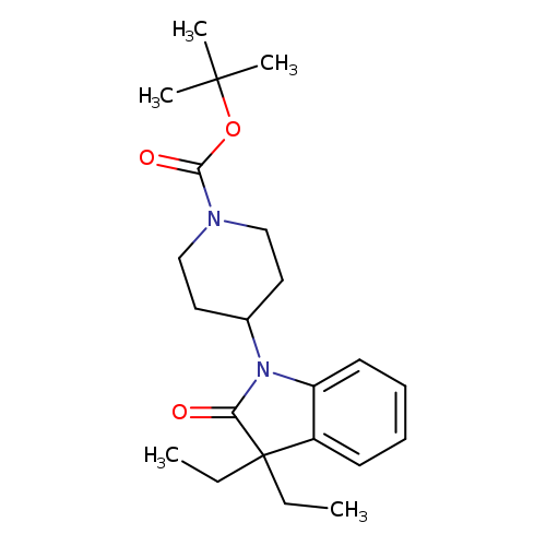 CCC1(CC)C(=O)N(c2c1cccc2)C1CCN(CC1)C(=O)OC(C)(C)C