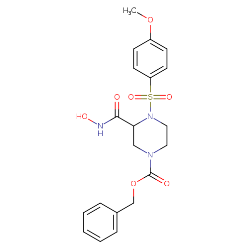 ONC(=O)C1CN(CCN1S(=O)(=O)c1ccc(cc1)OC)C(=O)OCc1ccccc1