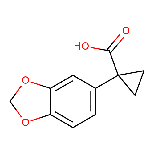 OC(=O)C1(CC1)c1ccc2c(c1)OCO2