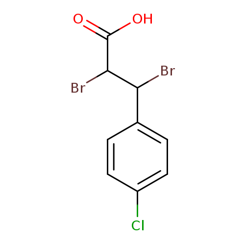 BrC(C(C(=O)O)Br)c1ccc(cc1)Cl