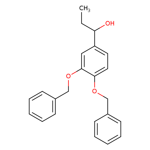 CCC(c1ccc(c(c1)OCc1ccccc1)OCc1ccccc1)O
