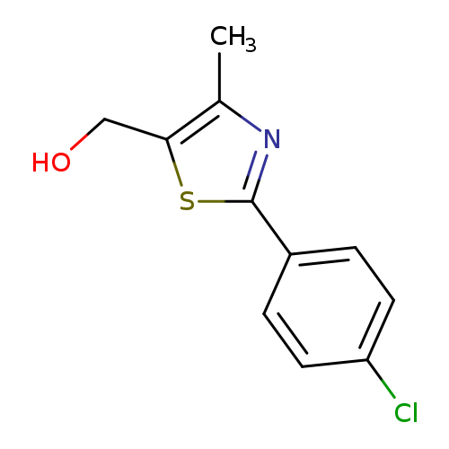 OCc1sc(nc1C)c1ccc(cc1)Cl