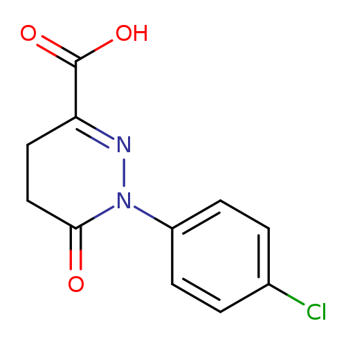 OC(=O)C1=NN(C(=O)CC1)c1ccc(cc1)Cl