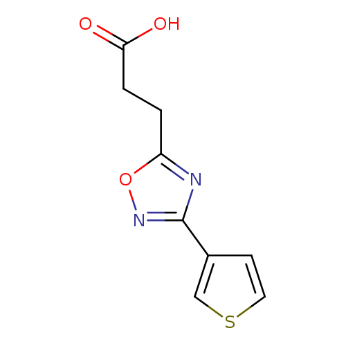 OC(=O)CCc1onc(n1)c1cscc1