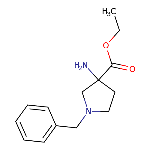 CCOC(=O)C1(N)CCN(C1)Cc1ccccc1