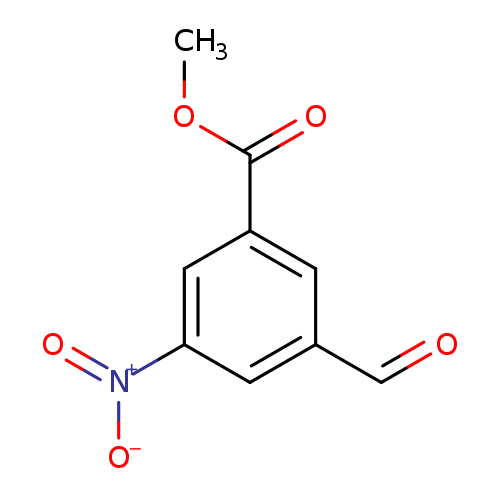 O=Cc1cc(cc(c1)[N+](=O)[O-])C(=O)OC