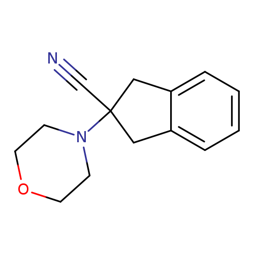 N#CC1(Cc2c(C1)cccc2)N1CCOCC1