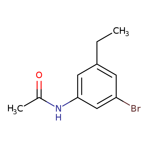 CCc1cc(NC(=O)C)cc(c1)Br