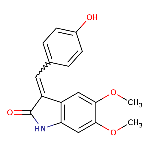 COc1cc2c(cc1OC)NC(=O)C2=Cc1ccc(cc1)O