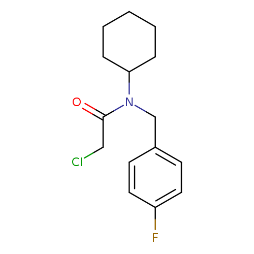ClCC(=O)N(C1CCCCC1)Cc1ccc(cc1)F