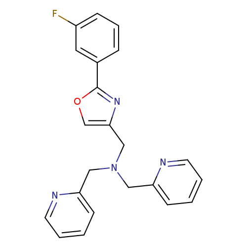 Fc1cccc(c1)c1occ(n1)CN(Cc1ccccn1)Cc1ccccn1