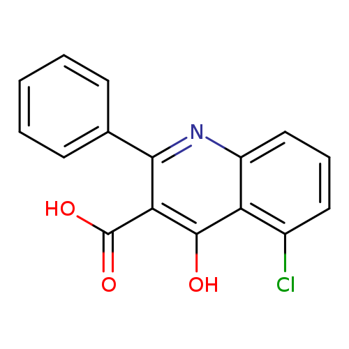 OC(=O)c1c(nc2c(c1O)c(Cl)ccc2)c1ccccc1