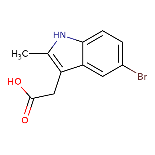 Cc1c(CC(=O)O)c2c([nH]1)ccc(c2)Br