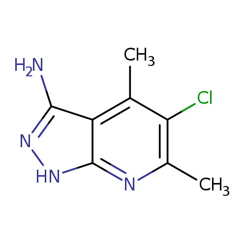 Cc1nc2[nH]nc(c2c(c1Cl)C)N