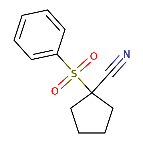 N#CC1(CCCC1)S(=O)(=O)c1ccccc1
