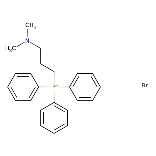 CN(CCC[P+](c1ccccc1)(c1ccccc1)c1ccccc1)C.[Br-]