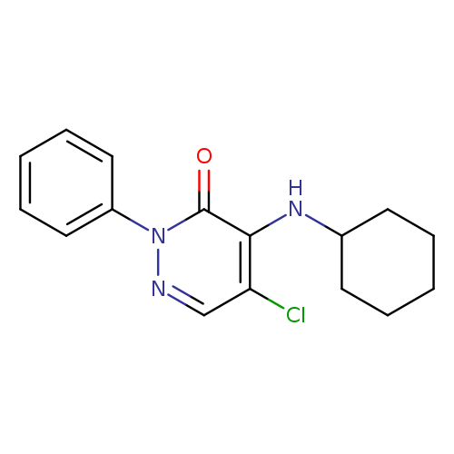 Clc1cnn(c(=O)c1NC1CCCCC1)c1ccccc1
