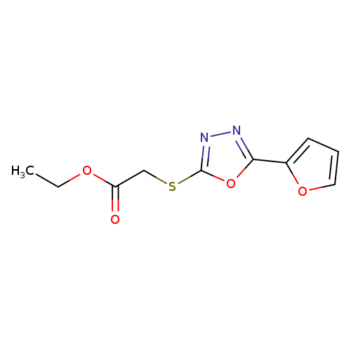CCOC(=O)CSc1nnc(o1)c1ccco1