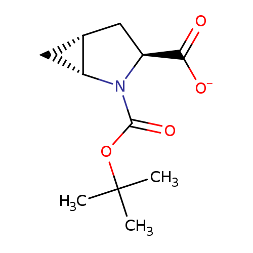 O=C(N1[C@@H]2C[C@@H]2C[C@H]1C(=O)[O-])OC(C)(C)C