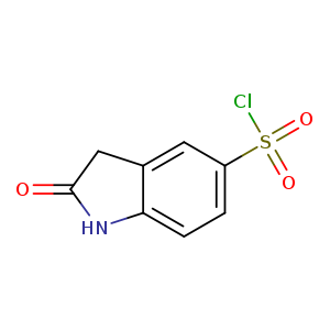 O=C1Nc2c(C1)cc(cc2)S(=O)(=O)Cl