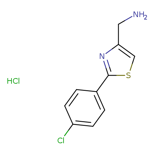 NCc1csc(n1)c1ccc(cc1)Cl.Cl