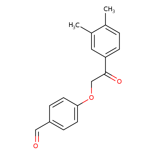 O=Cc1ccc(cc1)OCC(=O)c1ccc(c(c1)C)C