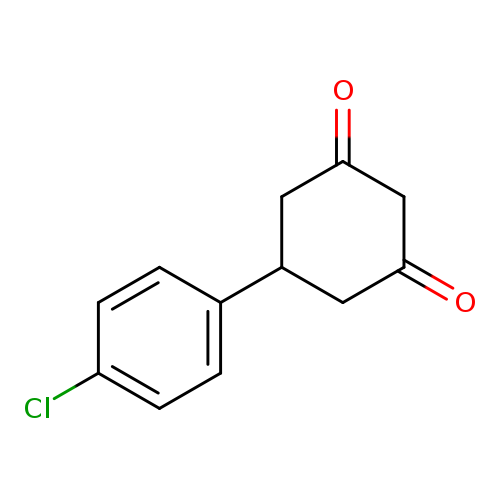 O=C1CC(CC(=O)C1)c1ccc(cc1)Cl