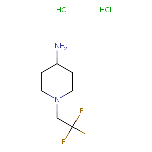NC1CCN(CC1)CC(F)(F)F.Cl.Cl