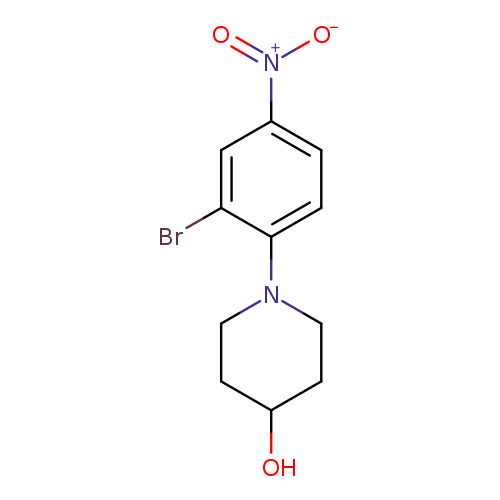 OC1CCN(CC1)c1ccc(cc1Br)[N+](=O)[O-]
