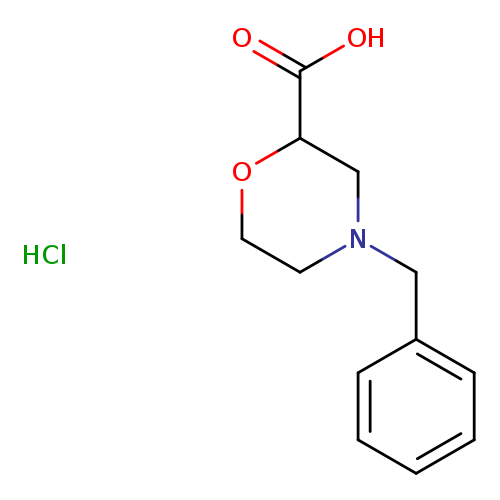 OC(=O)C1OCCN(C1)Cc1ccccc1.Cl