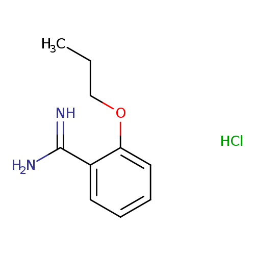 CCCOc1ccccc1C(=N)N.Cl